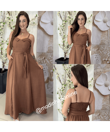 Vestido Penelope Marrom